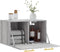 vidaXL - Wandkast - 60x36,5x35 - cm - bewerkt - hout - grijs - sonoma - eikenkleurig