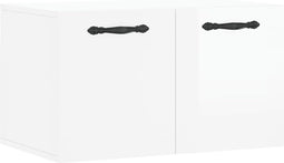 vidaXL - Wandkast - 60x36,5x35 - cm - bewerkt - hout - hoogglans - wit