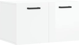 vidaXL - Wandkast - 60x36,5x35 - cm - bewerkt - hout - hoogglans - wit