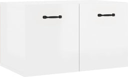 vidaXL - Wandkast - 60x36,5x35 - cm - bewerkt - hout - hoogglans - wit