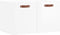 vidaXL - Wandkast - 60x36,5x35 - cm - bewerkt - hout - hoogglans - wit