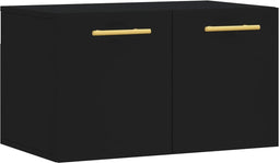 vidaXL - Wandkast - 60x36,5x35 - cm - bewerkt - hout - zwart