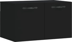 vidaXL - Wandkast - 60x36,5x35 - cm - bewerkt - hout - zwart