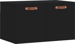 vidaXL - Wandkast - 60x36,5x35 - cm - bewerkt - hout - zwart
