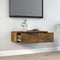 vidaXL - Wandkast - 68x30x20 - cm - bewerkt - hout - gerookt - eikenkleurig