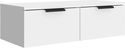 vidaXL - Wandkast - 68x30x20 - cm - bewerkt - hout - wit