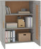 vidaXL - Wandkast - 69,5x32,5x90 - cm - bewerkt - hout - betongrijs