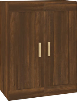 vidaXL - Wandkast - 69,5x32,5x90 - cm - bewerkt - hout - bruin - eikenkleur