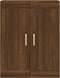 vidaXL - Wandkast - 69,5x32,5x90 - cm - bewerkt - hout - bruin - eikenkleur