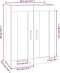 vidaXL - Wandkast - 69,5x32,5x90 - cm - bewerkt - hout - bruin - eikenkleur