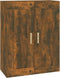 vidaXL - Wandkast - 69,5x32,5x90 - cm - bewerkt - hout - gerookt - eikenkleurig