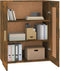 vidaXL - Wandkast - 69,5x32,5x90 - cm - bewerkt - hout - gerookt - eikenkleurig