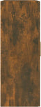vidaXL - Wandkast - 69,5x32,5x90 - cm - bewerkt - hout - gerookt - eikenkleurig