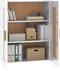 vidaXL - Wandkast - 69,5x32,5x90 - cm - bewerkt - hout - hoogglans - wit