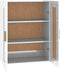 vidaXL - Wandkast - 69,5x32,5x90 - cm - bewerkt - hout - hoogglans - wit