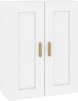vidaXL - Wandkast - 69,5x32,5x90 - cm - bewerkt - hout - wit