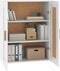 vidaXL - Wandkast - 69,5x32,5x90 - cm - bewerkt - hout - wit