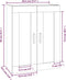 vidaXL - Wandkast - 69,5x32,5x90 - cm - bewerkt - hout - wit