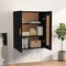 vidaXL - Wandkast - 69,5x32,5x90 - cm - bewerkt - hout - zwart