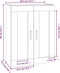 vidaXL - Wandkast - 69,5x32,5x90 - cm - bewerkt - hout - zwart