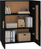 vidaXL - Wandkast - 69,5x32,5x90 - cm - bewerkt - hout - zwart