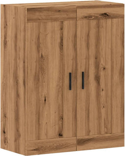vidaXL - Wandkast - 69,5x34x90 - cm - bewerkt - hout - artisanaal - eikenkleur