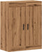 vidaXL - Wandkast - 69,5x34x90 - cm - bewerkt - hout - artisanaal - eikenkleur