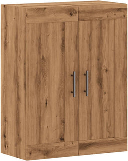 vidaXL - Wandkast - 69,5x34x90 - cm - bewerkt - hout - artisanaal - eikenkleur