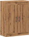 vidaXL - Wandkast - 69,5x34x90 - cm - bewerkt - hout - artisanaal - eikenkleur