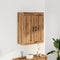 vidaXL - Wandkast - 69,5x34x90 - cm - bewerkt - hout - artisanaal - eikenkleur