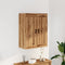 vidaXL - Wandkast - 69,5x34x90 - cm - bewerkt - hout - artisanaal - eikenkleur