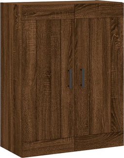vidaXL - Wandkast - 69,5x34x90 - cm - bewerkt - hout - bruin - eikenkleur