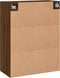 vidaXL - Wandkast - 69,5x34x90 - cm - bewerkt - hout - bruin - eikenkleur