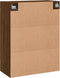 vidaXL - Wandkast - 69,5x34x90 - cm - bewerkt - hout - bruin - eikenkleur