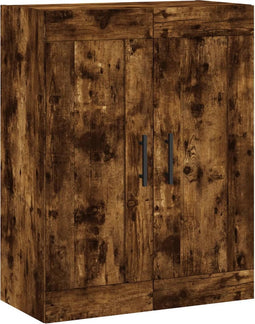 vidaXL - Wandkast - 69,5x34x90 - cm - bewerkt - hout - gerookt - eikenkleurig
