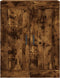 vidaXL - Wandkast - 69,5x34x90 - cm - bewerkt - hout - gerookt - eikenkleurig