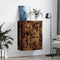 vidaXL - Wandkast - 69,5x34x90 - cm - bewerkt - hout - gerookt - eikenkleurig