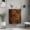 vidaXL - Wandkast - 69,5x34x90 - cm - bewerkt - hout - gerookt - eikenkleurig