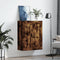 vidaXL - Wandkast - 69,5x34x90 - cm - bewerkt - hout - gerookt - eikenkleurig