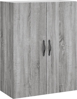 vidaXL - Wandkast - 69,5x34x90 - cm - bewerkt - hout - grijs - sonoma - eikenkleurig