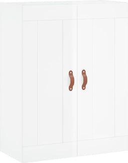 vidaXL - Wandkast - 69,5x34x90 - cm - bewerkt - hout - hoogglans - wit