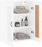 vidaXL - Wandkast - 69,5x34x90 - cm - bewerkt - hout - hoogglans - wit