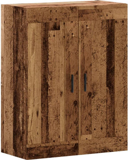 vidaXL - Wandkast - 69,5x34x90 - cm - bewerkt - hout - oud - houtkleurig