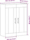vidaXL - Wandkast - 69,5x34x90 - cm - bewerkt - hout - oud - houtkleurig