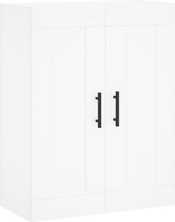 vidaXL - Wandkast - 69,5x34x90 - cm - bewerkt - hout - wit