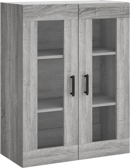 vidaXL - Wandkast - 69,5x34x90 - cm - grijs - sonoma - eikenkleurig
