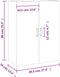 vidaXL - Wandkast - 69,5x34x90 - cm - hoogglans - wit