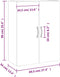 vidaXL - Wandkast - 69,5x34x90 - cm - wit