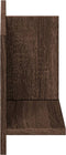 vidaXL - Wandkast - 70x16,5x30 - cm - bewerkt - hout - bruin - eikenkleur
