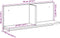 vidaXL - Wandkast - 70x16,5x30 - cm - bewerkt - hout - bruin - eikenkleur